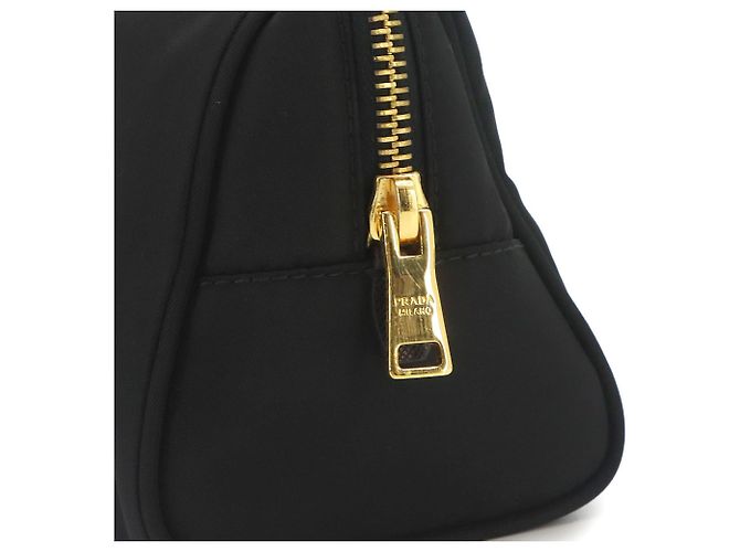 Borsa a mano/Pochette in nylon nero Prada - vista 8
