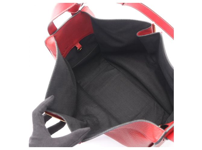 Bolso de mano Loewe Hammock Small 2-Way de piel Roja - vista 3