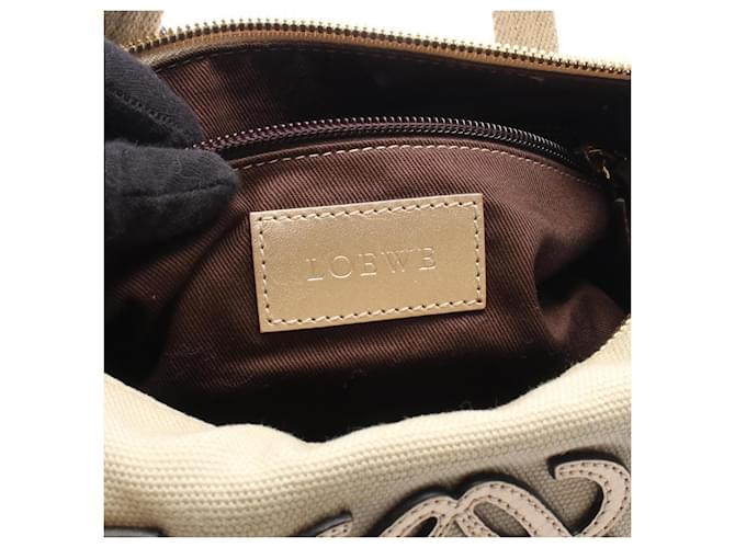 Borsa Loewe Anagram Beige - vista 4