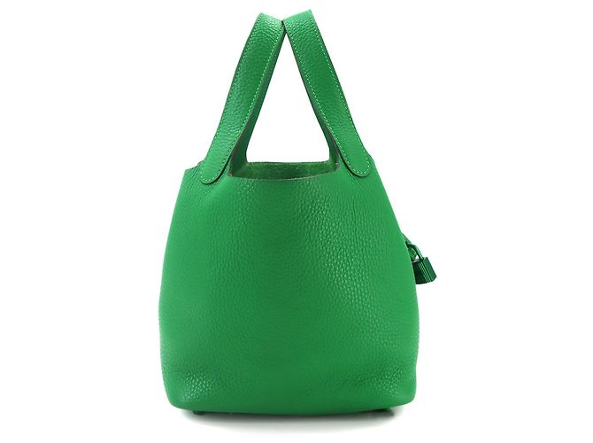 Hermès Piko Hermes Picotin Lock PM Monochrome Handtasche Grün - Ansicht 2