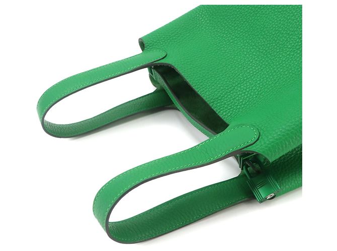 Hermès Piko Hermes Picotin Lock PM Monochrome Handtasche Grün - Ansicht 5
