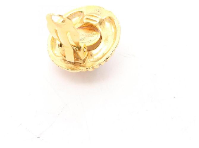 Orecchini a clip Chanel placcati oro con perle finte Bianco D'oro - vista 5
