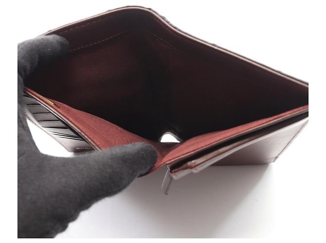 Chanel Matelassé Bi-fold Long Wallet aus schwarzem Lammleder - Ansicht 13