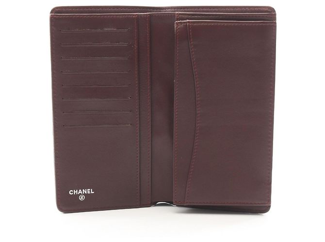 Chanel Matelassé Bi-fold Long Wallet aus schwarzem Lammleder - Ansicht 3
