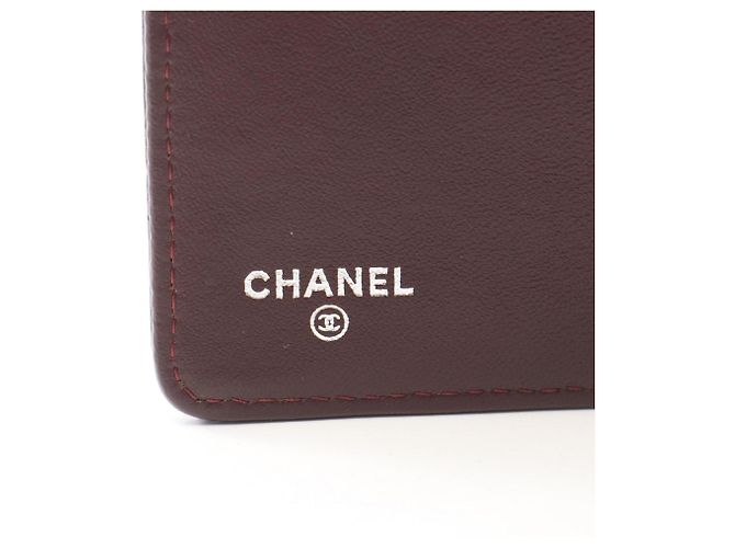 Chanel Matelassé Bi-fold Long Wallet aus schwarzem Lammleder - Ansicht 4