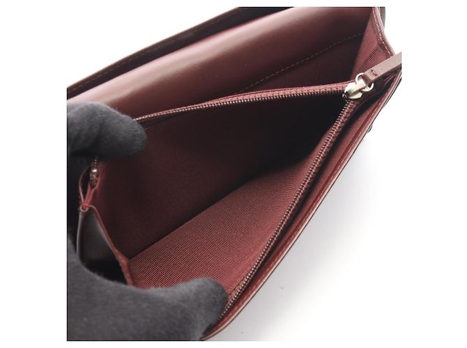 Chanel Matelassé Bi-fold Long Wallet aus schwarzem Lammleder - Ansicht 6