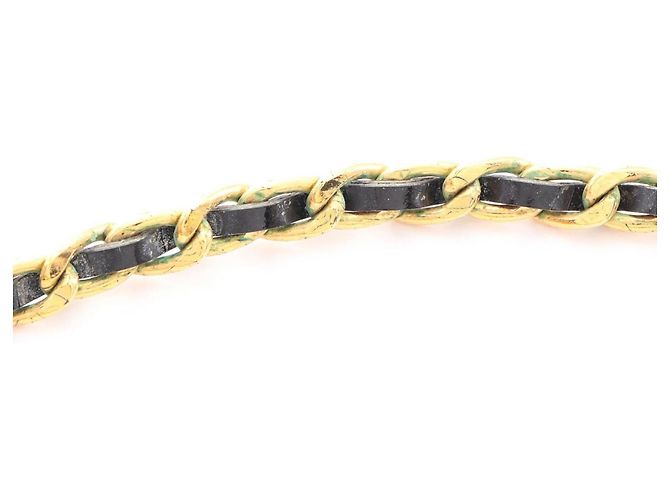 Choker Chanel Ribbon Coin Nero D'oro - vista 10