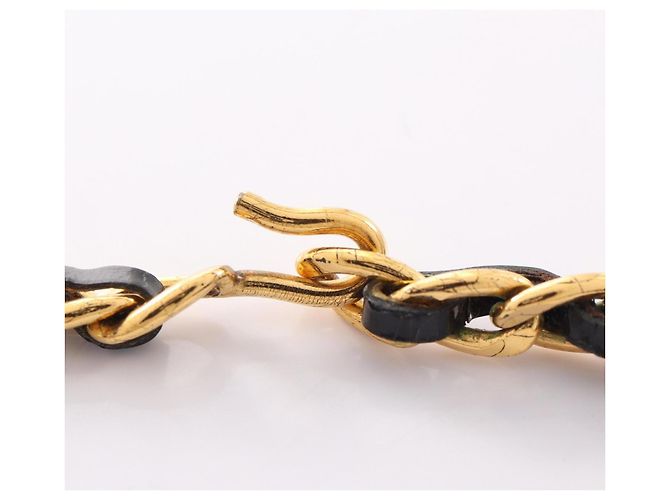 Choker Chanel Ribbon Coin Nero D'oro - vista 4