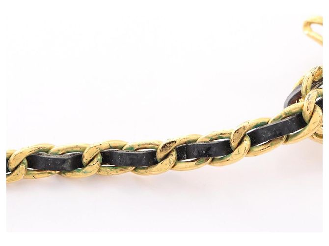 Choker Chanel Ribbon Coin Nero D'oro - vista 8