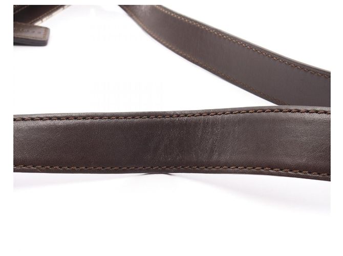 Céline Celine C Macadam Schultertasche Braun Weiß - view 11