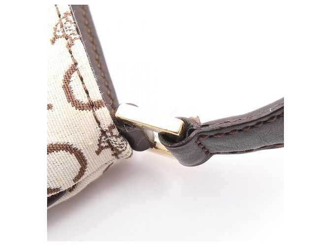 Céline Celine C Macadam Schultertasche Braun Weiß - Ansicht 6