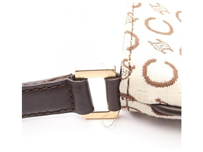 Céline Celine C Macadam Schultertasche Braun Weiß - Ansicht 7