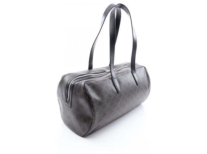 Céline Celine Triomphe Duffle Bag Braun Schwarz Weiß - Ansicht 2