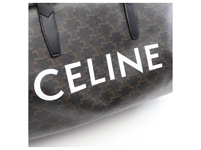 Céline Celine Triomphe Duffle Bag Braun Schwarz Weiß - Ansicht 4