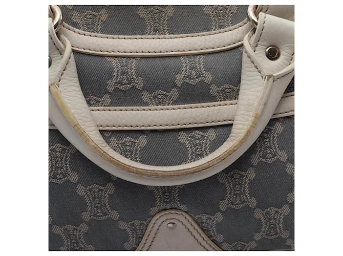 Céline Borsa Celine Boogie Bag Paris Macadam Bianco Blu - vista 11