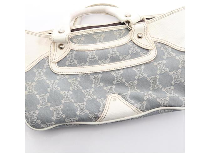 Céline Borsa Celine Boogie Bag Paris Macadam Bianco Blu - vista 14