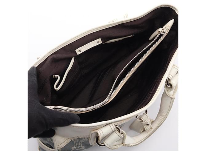 Céline Borsa Celine Boogie Bag Paris Macadam Bianco Blu - vista 3
