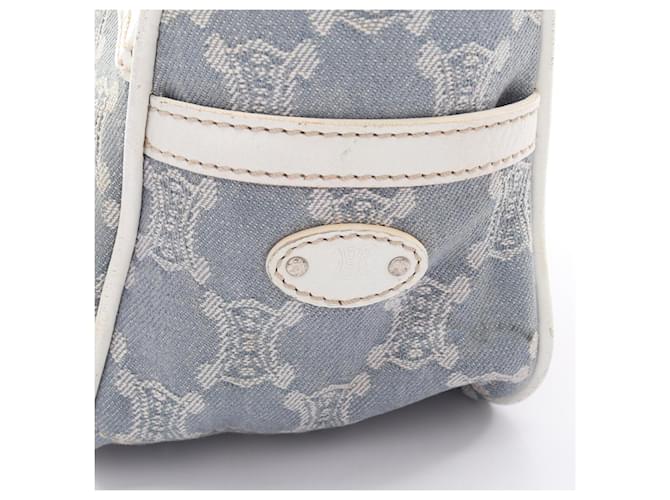 Céline Borsa Celine Boogie Bag Paris Macadam Bianco Blu - vista 6