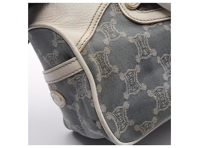 Céline Borsa Celine Boogie Bag Paris Macadam Bianco Blu - vista 7