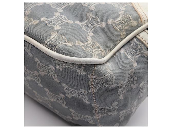 Céline Borsa Celine Boogie Bag Paris Macadam Bianco Blu - vista 8