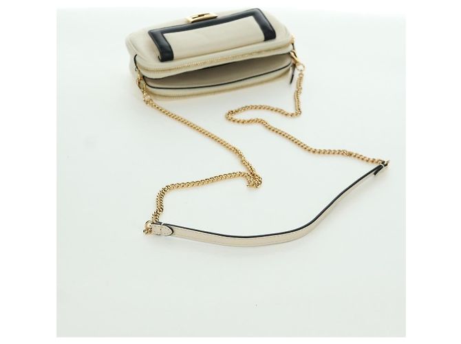 Fendi Easy 2 Baguette Mini Leder Tasche Beige - Ansicht 7