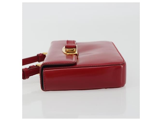 Prada Bow Top handle Leather Roja - vista 4