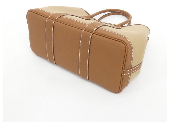 Hermès Borsa Hermes Garden Party Beige D'oro - vista 2