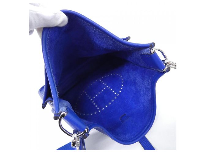 Hermès Borsa a Spalla Hermes Evelyne 3 PM Blu - vista 5