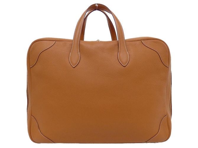 Hermès Borsa Boston Hermes Victoria Valis 45cm Marrone - vista 2