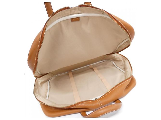 Hermès Borsa Boston Hermes Victoria Valis 45cm Marrone - vista 9