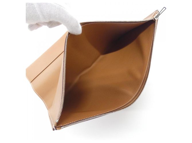 Hermès Hermes EA Zip A4 Notizbuchhülle Golden - Ansicht 9