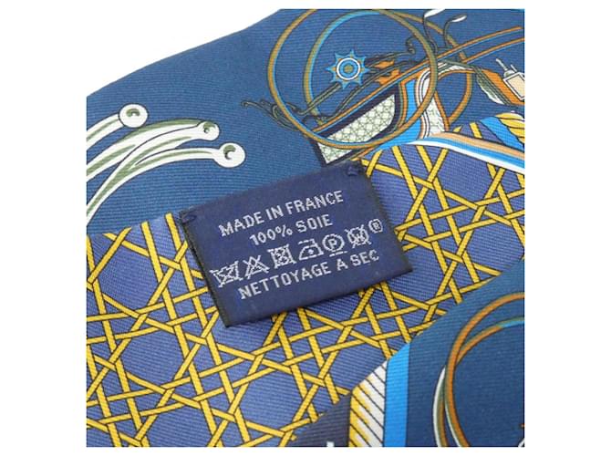 Hermès Twilly Schal LES VOITURES A TRANSFORMATION Hermes Blau - Ansicht 3