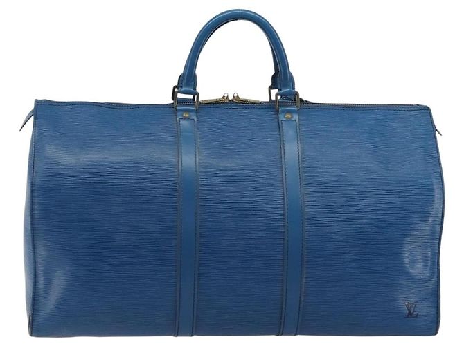 Louis Vuitton Keepall Epi 55 Blu - vista 2