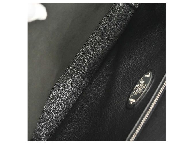 Fendi Selleria Peekaboo Fit Leather Large Nero - vista 3