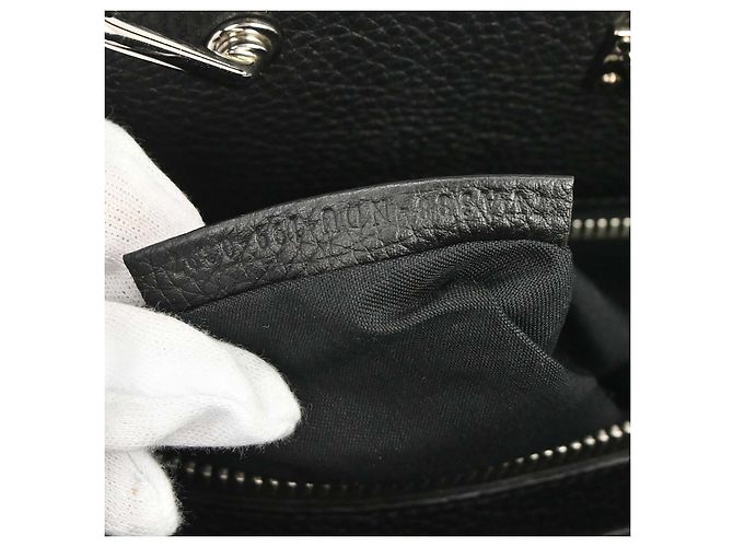 Fendi Selleria Peekaboo Fit Leather Large Nero - vista 5