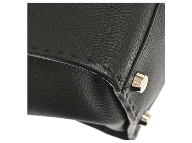 Fendi Selleria Peekaboo Fit Leather Large Nero - vista 6