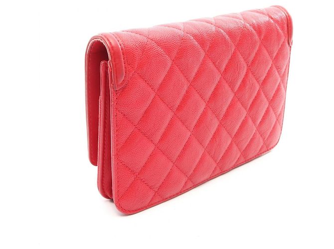 Chanel CC Filigree Matelassé Schultertasche Rot - Ansicht 2