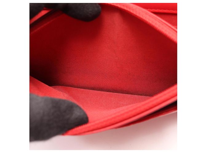 Chanel CC Filigree Matelassé Schultertasche Rot - Ansicht 7