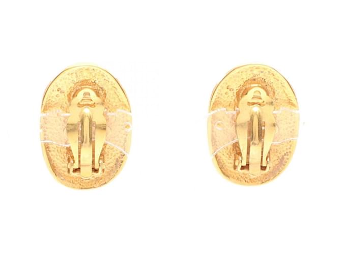 Orecchini Chanel Coco Mark Oval Plate D'oro - vista 2