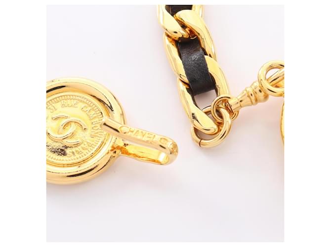 Chanel Coco Mark Kettengürtel Schwarz Golden - Ansicht 3