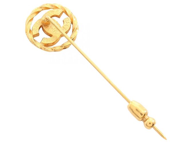 Spilla a forma di logo Chanel Coco Mark D'oro - vista 2