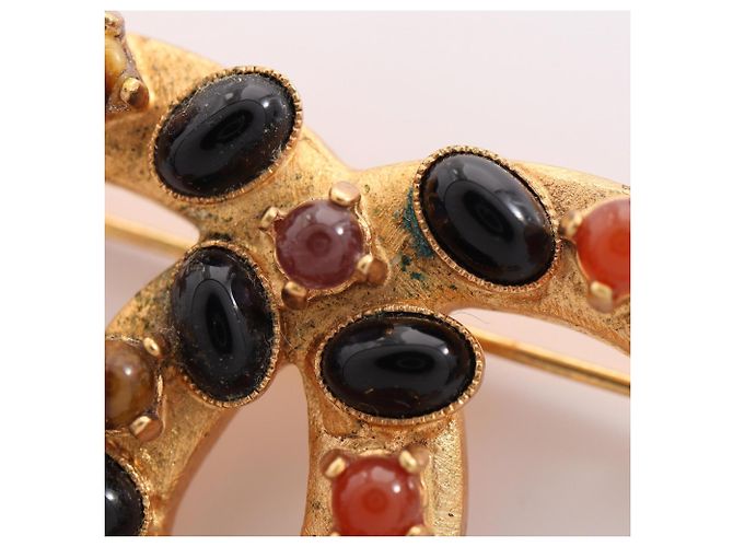 Spilla Chanel Coco Mark placcata oro Multicolore D'oro - vista 6