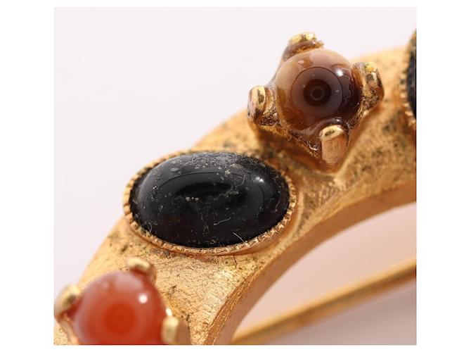 Spilla Chanel Coco Mark placcata oro Multicolore D'oro - vista 7