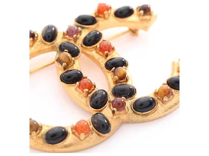 Spilla Chanel Coco Mark placcata oro Multicolore D'oro - vista 8
