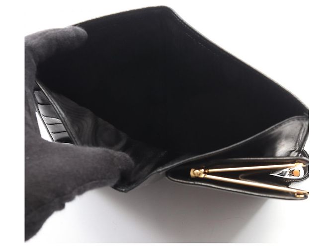Chanel Coco Mark Bi-Fold Long Wallet Schwarz - Ansicht 12