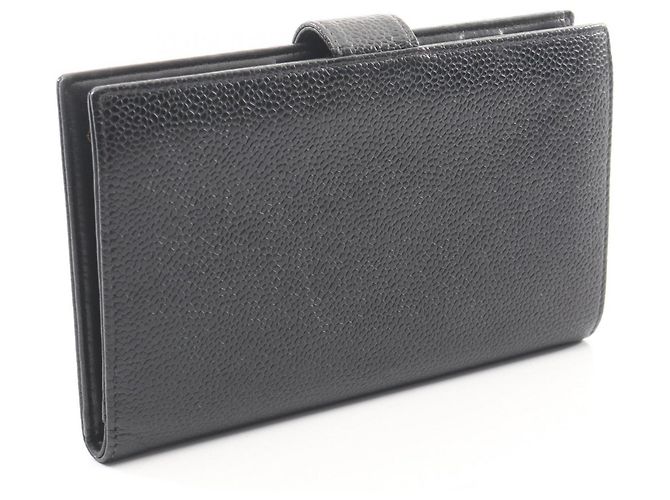Chanel Coco Mark Bi-Fold Long Wallet Schwarz - Ansicht 2