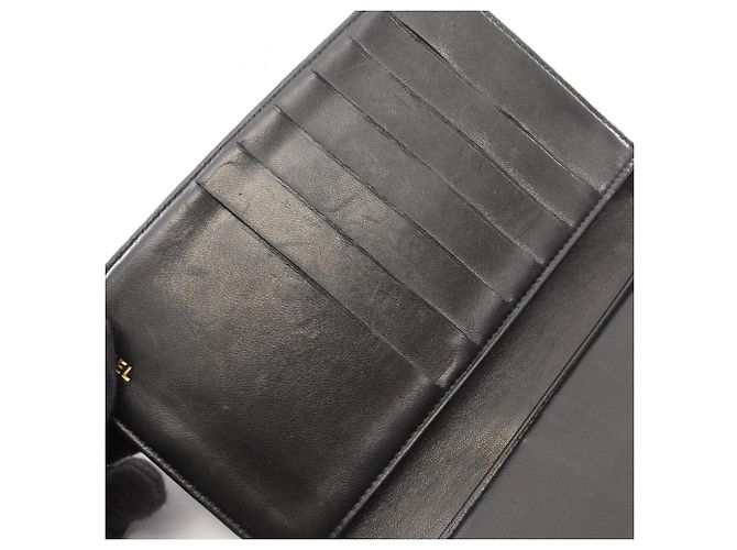 Chanel Coco Mark Bi-Fold Long Wallet Schwarz - Ansicht 7