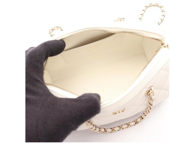 Borsa a Spalla 2-Way Matelassé Chanel Bianco - vista 3