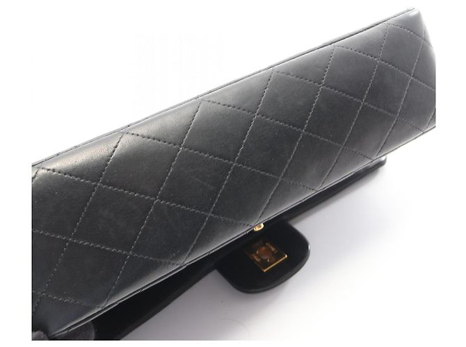 Borsa a Spalla Chanel Matelassé Double Flap Nero - vista 10