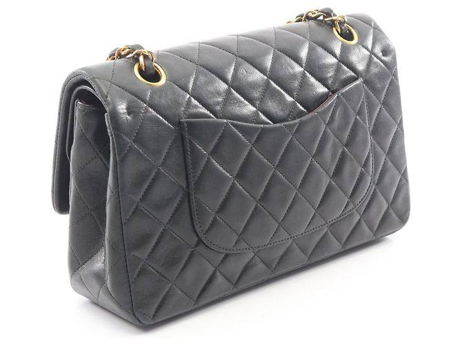 Borsa a Spalla Chanel Matelassé Double Flap Nero - vista 2